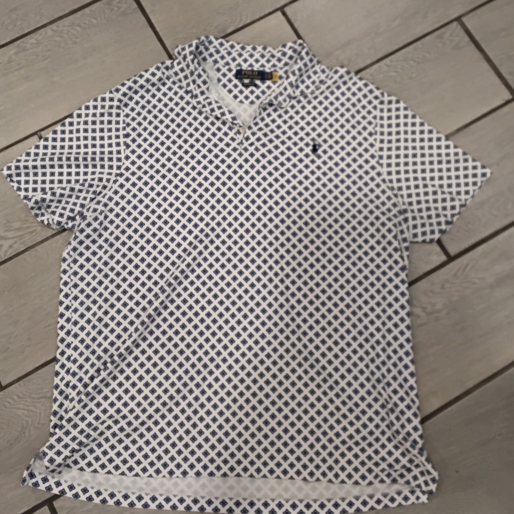Polo Ralph Lauren Men's Classic Fit Short Sleeve Polo Shirt XL Geometric Print
